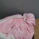 Wearable Heated Blanket with Foot Pocket Sleeves, Heated Robe Heated Snuggie, 6 Heating Levels 4 Hours Auto-Off, Overheat Protection Machine Washable, 50x70, Pink