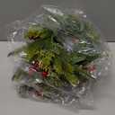 4 Pcs Christmas Mini Wreaths Candle Rings Wreath Artificial Xmas Cabinet Decoration Snowies Norfolk Pine Garland Red Berry Pinecones Advent Winter Greenery Holiday Decor Accent for Table Centerpiece