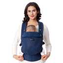 Momcozy Breathable Mesh Baby Carrier, Ergonomic and Lightweight Infant Carrier for 7-44lbs with Enhanced Lumbar Support, All Day Comfort for Hands-Free Parenting, Air Mesh-Blue