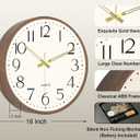 Vintage Wall Clock 16 Inch Quartz Silent Non-Ticking Analog Clock Battery Operated Rustic Round Decorative Clock for Living Room Kitchen Home Office Classroom