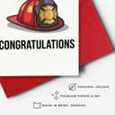 3 x Firefighter Graduation Greeting Card Congratulations on Your Achievement, Dedication, and Courage Wishing You a Successful and Safe Career in Firefighting 8x5.3 Inch (Firefighter)
