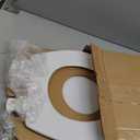 BEMIS 500EC 390 Toilet Seat with Easy Clean & Change Hinges, 1 Pack Round, Cotton White