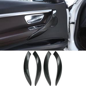 Car Door Handle for BMW 3 4 Series 3GT F34 F36 F30 2013-2018 Interior Door Handles Replace Cover Car Door Handle 320i 328i 330i 335i 340i (Outer Carbon Fiber Color)