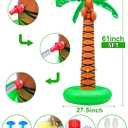 61" Inflatable Palm Tree Sprinkler for Kids, Outdoor Water Spray Toy for Backyard, Pool, and Beach Fun Hawaiian Party Decor Coconut Tree, Summer Lawn Inflatable Sprinkler for Boys and Girls