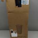 TUYOHW Set of 2 Large Tall Planter for Indoor or Outdoor 24" Flower Pots Tapered Tall Planters with Tray for Porch, Patio, Backyard, Large Planters for Outdoor Indoor Plants(White,Striped)