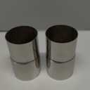 Car Exhaust Pipe Adapter Reducer Connector 2.25" ID to 2.5" OD Exhaust Expander Universal Stainless Steel Silver Tone (Set of 2) Durable Material