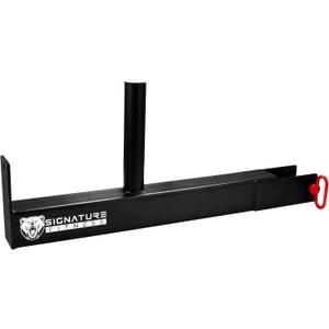 Signature Fitness Plate Loaded Lever Arm Attachment for Power Racks and Squat Stands - Fits Most Racks, Black