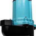 Little Giant 10SC-CIM 115 Volt, 1/2 HP, 7200 GPH Cast Iron Manual Submersible Sewage/Effluent Pump with 20-Ft. Cord (No Switch), Blue, 511432