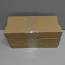 3 x Grey Washed Mango Wood Flatware Caddy with Metal Handles - 3 Compartment Organizer Box for Silverware, Sauce Spoon, Tongs and More (BLACK)