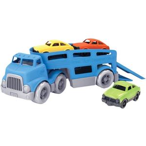 Green Toys Car Carrier, Blue - Pretend Play, Motor Skills, Kids Toy Vehicle. No BPA, phthalates, PVC. Dishwasher Safe, Recycled Plastic, Made in USA. (Standard)