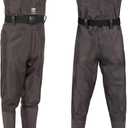 TIDEWE Bootfoot Chest Wader, 2-Ply Nylon/PVC Waterproof Fishing Hunting Waders with Boot Hanger for Men Women Green Brown, Size 11