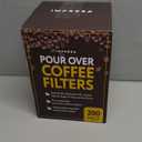 IMPRESA Stagg XF Pour Over Coffee Filter - Brown, 200-Pack & Disposable Pour Over Filters - Flat Bottom Papers for Coffee Maker - Compatible with Fellow Stagg XF