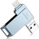 MFi Certified 512GB Flash Drives 3.0 High Speed 3ni1 USB Stick External Storage for iPhone/PC/iPad/Android/More Devices for Pho
