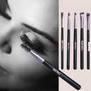 B&R MALL Makeup Brush Set with LED Mirror – Supper soft Brushes for Flawless Foundation, Concealer, Eyeshadow & More | Lightweight, Versatile, Perfect for On-the-Go Touch-Ups (Purple Black)