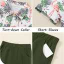Coco&RARA Toddler Boy Clothes Baby Flamingo Hawaiian Outfits Short Sleeve Shirt + Elastic Waist Shorts Summer Beach Set (18-24 Months)