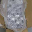 36 Pack Clear Plastic Champagne Flutes - 6oz Ribbed Disposable Champagne Glasses - Clear Vintage Mimosa Glasses with Long Stem - Elegant Sparkling Stemware for Wedding, Party