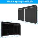 Ulif E13C Pro Heavy Duty Closet Organizer SystemFreestanding Clothing Racks for Hanging ClothesAdjustable Garment Rack 75" W x16 D x77 H Hold 1000lbsBlack Rack with Black Dustproof Cover