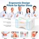 UJPFEO Knee Pillow for Side Sleepers, Leg Pillow for Sciatica, Back, HIPS, Knees, Joints Pain Relief,Pillows for Between Legs While Sleeping Spine Alignment Support & Relieves Pressure,Pure White