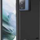 Battery Case for Galaxy S20 FE, 5000mAh Batteri Charging Cases for Samsung Galaxy S20 FE Rechargeable Extended External Backup Power Bank Charger Cover, Add 100+% Extra Juice Black