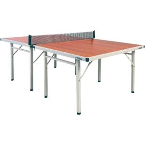 STIGA Space Saver - Compact Ping Pong Table - Separate Table Halves - Regulation Height - No Assembly Required (Brown)