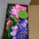 12pcs Floating Foam Lotus Flowers with Lily Pads, Artificial Pond Plants Ornaments for Pool Aquarium Water Decoration, Colorful