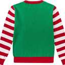 westwolf 5-14 Years Girl Sequin Ugly Christmas Knitted Sweaters for Kids (9-10 Years, C-red Green White Brown)