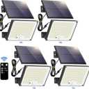 Outdoor Solar Lights, Split Solar Motion Sensor Outdoor Lights with Remote Control, IP65 Waterproof Solar Lights, 172LED 3Modes Solar Flood Lights for Yard,Patio,Garden,Garage, 4 Pack