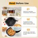 400 Pcs Air Fryer Liners Disposable, 8" Square Heavy-Duty Parchment Paper for 5-8 qt Airfryer Basket, Non-Stick & Grease-Proof Baking Liner for Oven Pan