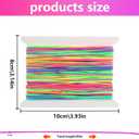 Nylon String for Bracelet Making,20 m Yards Rainbow Elastic Beading String, 1mm Stretchy Elastic Cord Thread String for Bracelet Jewelry Necklace Craft Making Braided Hair Pony Beads StringRainbow