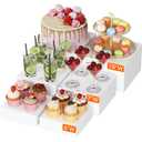 Lifewit 6", 7", 7.8" Buffet Risers and Stands, Food Risers for Buffet Table, Catering Dessert Cake Stand for Party, Collectibles Jewelry Display Stand, White Cube Boxes Nesting Risers, 6 PCS
