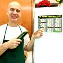 5 x Air Fryer Cooking Times Magnetic Cheat Sheet - Extra Large Easy to Read 11 x 8.5 Airfryer Kitchen Accessory - Quick Reference Guide Magnet for Over 90 Popular Airfry Foods - Cook Healthy Meals Fast