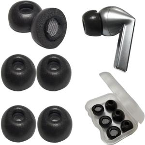 Earbuds Tips for Samsung Galaxy Buds3 Pro Memory Foam Tips Replacement Ear Tips for Galaxy Buds3 Pro Case Black, Small Size 3 Pairs