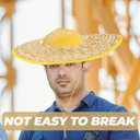 Hard Hat Sun Shade Straw Visor Lightweight Breathable Full Brim Sunshield for Outdoor Work Construction Safety