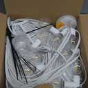 25 FT White Lantern String Lights, Chinese Lanterns with 10 LED G40 Light Bulbs, Plug-in Outdoor String Lights for Wedding Home Party Patio Garden Porch Backyard Cafe Decor
