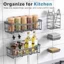 EUDELE 5-Pack Rustproof Stainless Steel Shower Caddy No Drill Adhesive Bathroom Organizer with Large Capacity, Spacious Shower Shelves for Inside Shower, Kitchen & Home Decor Storage-XL Size