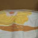 Soft Flower Bedside Rugs for Girls Bedroom,Kid & Pet Friendly 2X6 Ft Washable Non Slip Carpet,Floral Print Mat, Fluffy Shag Throw Area Rug for Kitchen, Laundry, Cute Daisy Yellow