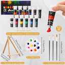 Cholemy 36 Pcs Paint and Sip Kit for Adults 8''x10'' Pre Drawn Canvas for Painting DIY Afro Acrylic Painting Kit Wood Easel Brushes Date Night Bulk for Mother's Day Party Gifts(Black Women)