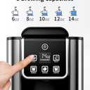 Hot & Iced Coffee Maker with Bold Setting, Single Serve Coffee Maker for K Cup and Grounds, 6-14 Oz Brew Sizes, 50 Oz Removable Water Tank, One Cup Coffee Machine with Reusable Filter, Black