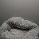 Doimier Calming Donut Dog Bed Medium Size Dog - Washable Removable Cover Non-Slip Bottom, Round Pet Bed Cat Bed Warming Fluffy Plush Faux Fur Anti-Anxiety, Fits up to 45 lbs (Light Grey, 30")