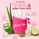 Muun Deodorant Body Wipes for Odor, 20pcs 18x20 cm Wet Wipes Aluminum-Free