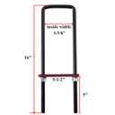 Heavy Duty Square Bend U-Bolt Kit, 4 Pack, 3-1/2" x 16", U Bolts with Frame Plates, Nuts & Washers for Automobile Trailer