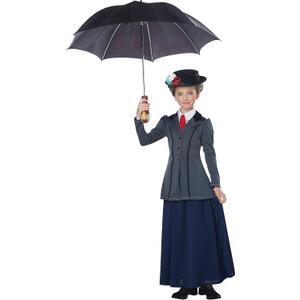 California Costumes Girl's English Nanny Costume Small (Gray/Navy)