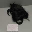 Karc Adult Black Wig with Coin Movie Cosplay Costume Short Hair Mens Accessories Wigs Halloween Costume Fancy Dress Merchandise