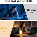 Battery Operated Lamp, Cordless Table Lamp with Timer, Desk Bedside Lamps with LED Warm Light, Glass Small Table Lamp for Bedroom, Bathroom, Living Room, Home Decor - Matte Amber