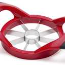 Apple Corer Slicer Fruit Cutter Divider 8 Stainless Steel Blades Non-Slip Handle Kitchen Tool Red (Slicer)