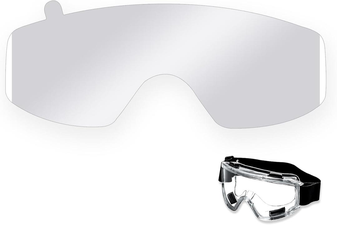 Clear Safety Goggles Shield, 20PCS Peel Off Goggles Lens Cover Transparent Protective Film, Scratch and Dust Protection