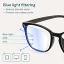 Gaoye Black Blue Light Glasses for Computer & Gaming - Anti UV Ray Lenses, Scratch-Resistant & Comfort Fit (Black)