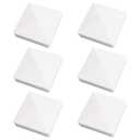 4 inch White Post Caps, 6Pack Fence Post Caps Hard PVC White Fence Post Caps Waterproof and UV Resistant for Wooden Post Protection