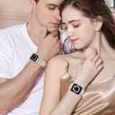 V.R.HOPE Resin Watch Band Compatible with Apple Watch Band for Women 38mm 40mm 41mm 42mm Fashion Lightweight Bracelet Strap for iWatch Series 11/10/9/8/7/6/5/4/3/2/1/SE3 (Clear)