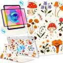 Shorogyt for iPad Air 11 Inch Case M3 2025&M2 2024/Air 5th Generation 2022/Air 4th Gen 2020/Pro 11 Inch Case Magnetic Stand for Women - Cute 360 Degree Rotating Covers Girls Pencil Holder,Mushroom